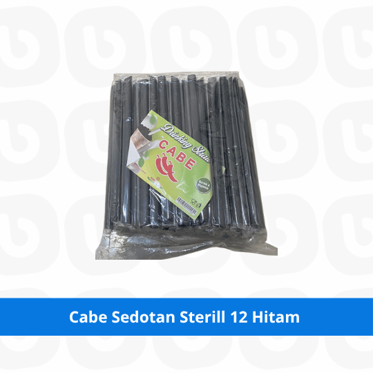 Cabe Sedotan Steril 12 - Hitam