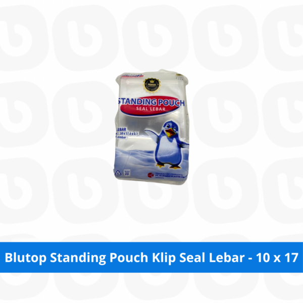 Blutop Standing Pouch Klip Seal Lebar - 10 x 17