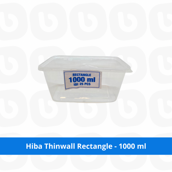 Hiba Thinwall Rectangle - 1000 ml