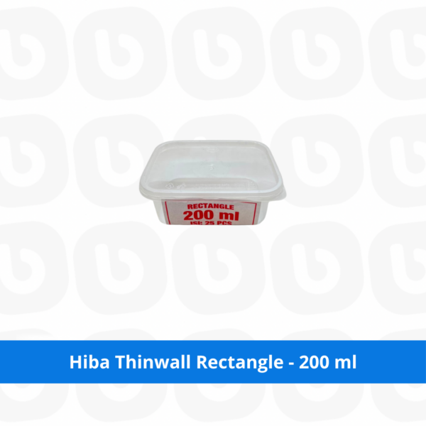Hiba Thinwall Rectangle - 200 ml