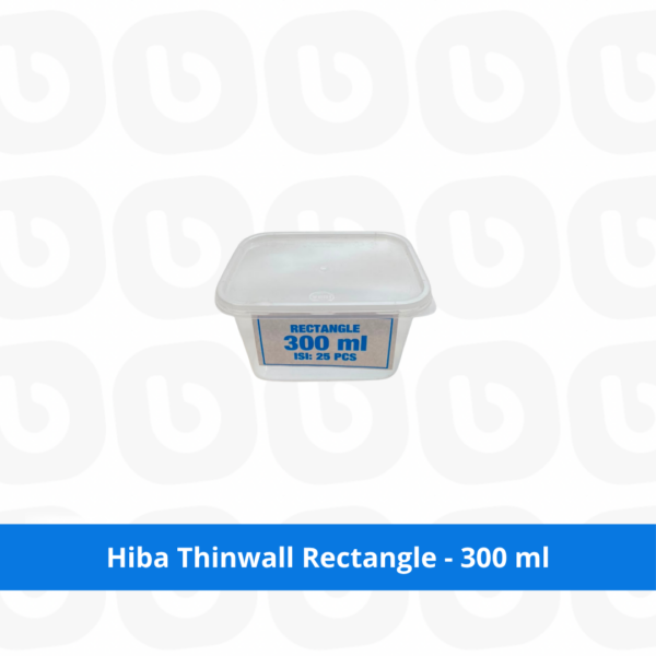 Hiba Thinwall Rectangle - 300 ml