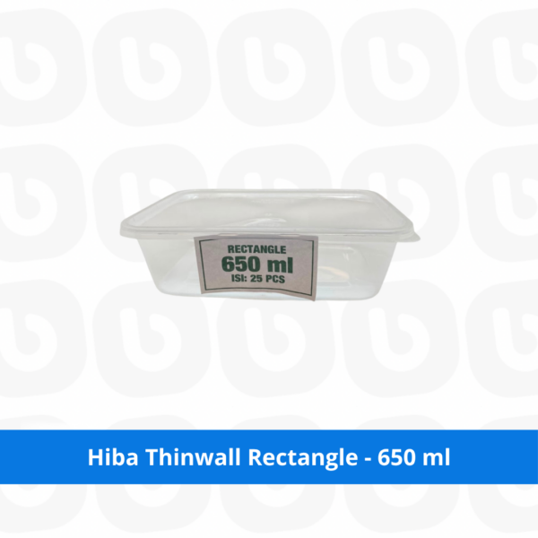 Hiba Thinwall Rectangle - 650 ml
