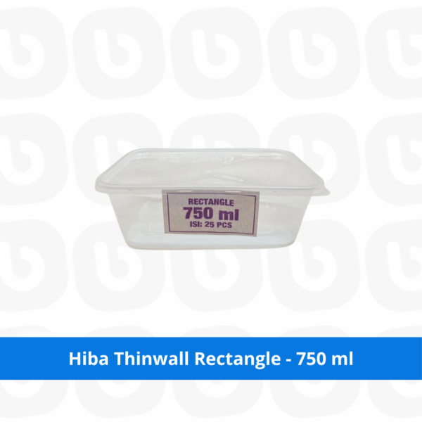 Hiba Thinwall Rectangle - 750 ml
