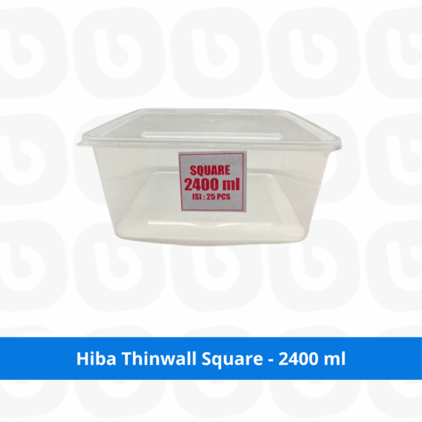 Hiba Thinwall Square - 2400 ml