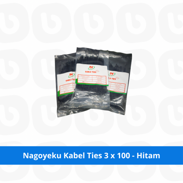 Nagoyeku Kabel Ties 3 x 100 - Hitam