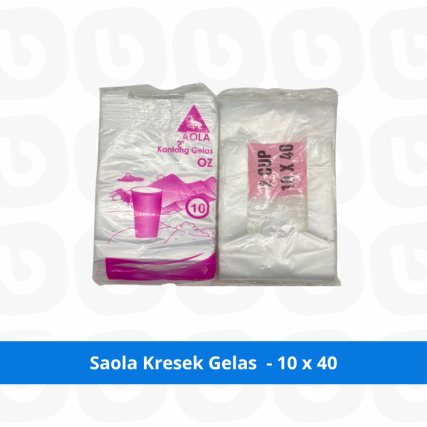 Saola Kresek Gelas - 10 x 40