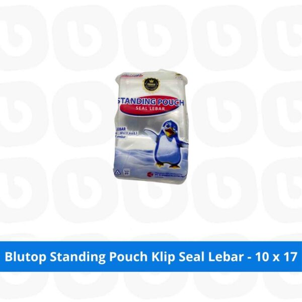 Blutop Standing Pouch Klip Seal Lebar - 10 x 17