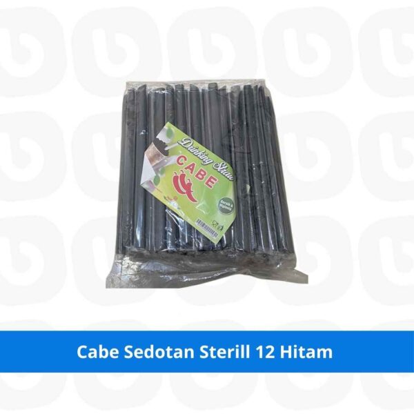 Cabe Sedotan Steril Bubble 12 mm Hitam
