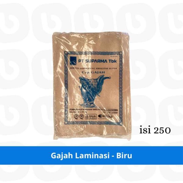Gajah Kertas Laminasi - Biru
