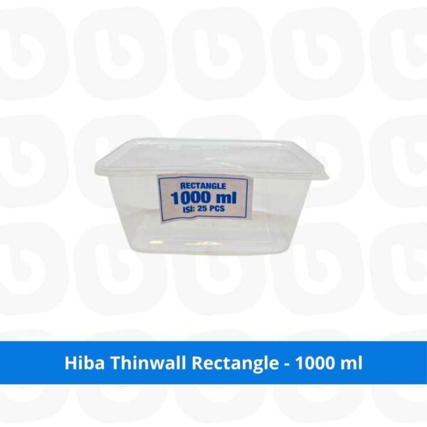 Hiba Thinwall Rectangle - 1000 ml
