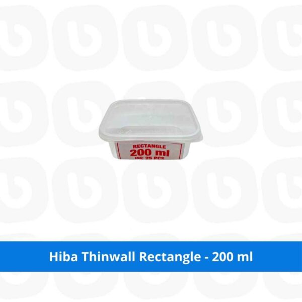 Hiba Thinwall Rectangle - 200 ml