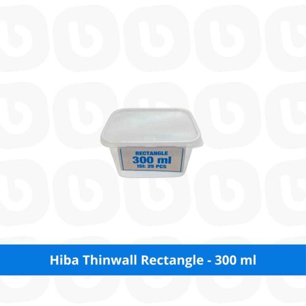 Hiba Thinwall Rectangle - 300 ml