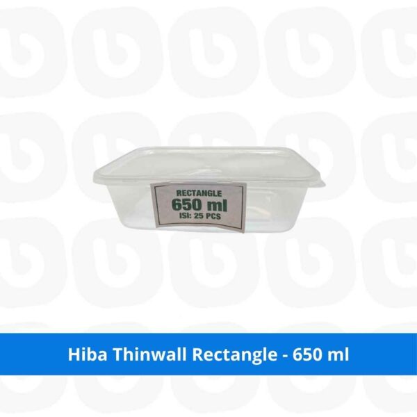 Hiba Thinwall Rectangle - 650 ml