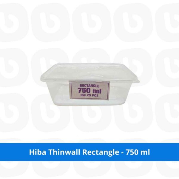 Hiba Thinwall Rectangle - 750 ml