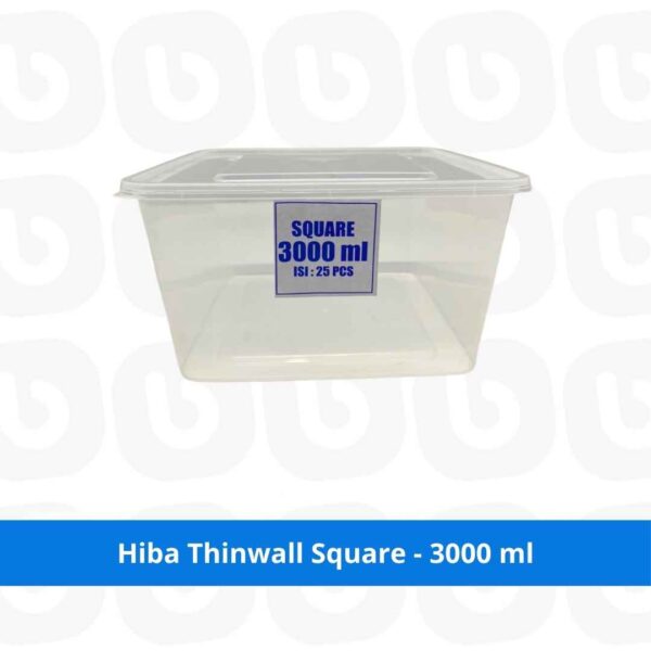 Hiba Thinwall Square - 3000 ml