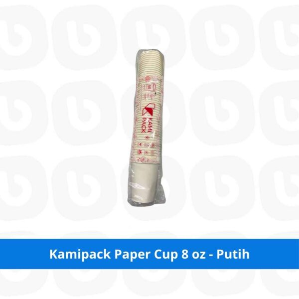 Kamipack Paper Cup 8 oz - Putih