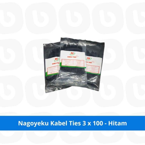 Nagoyeku Kabel Ties 3 x 100 - Hitam