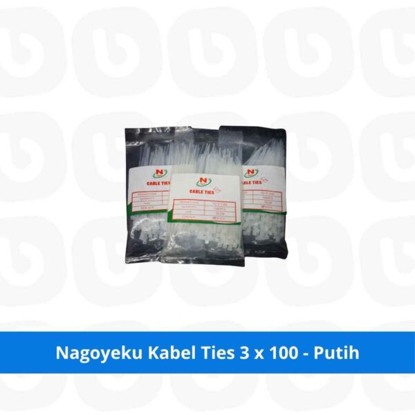 Nagoyeku Kabel Ties 3 x 100 - Putih