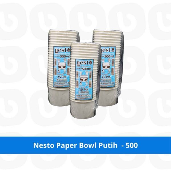 Nesto Paper Bowl Putih - 500