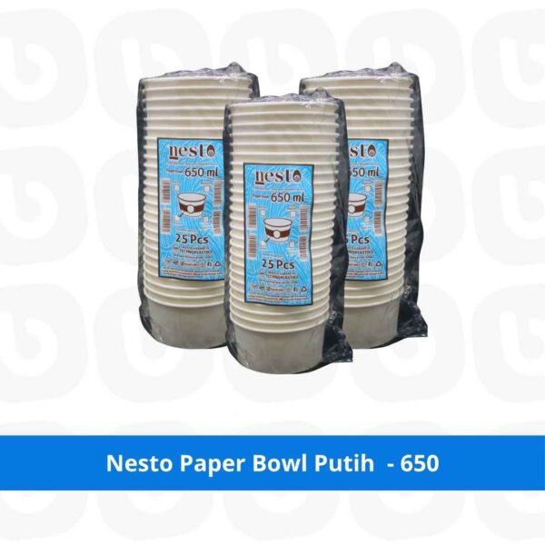 Nesto Paper Bowl Putih - 650