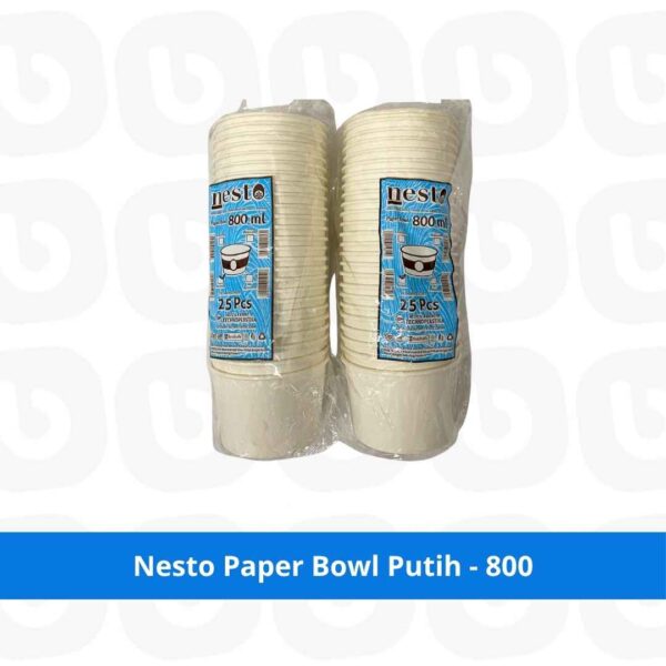Nesto Paper Bowl Putih - 800