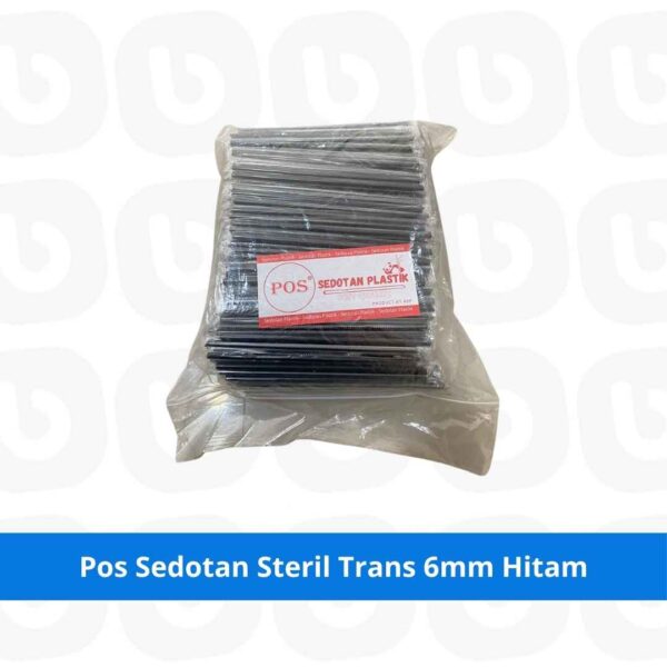 Pos Sedotan Steril Trans 6 mm Hitam