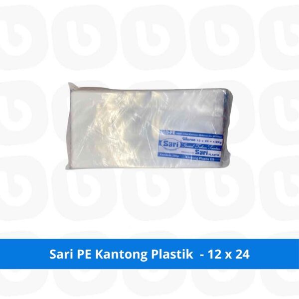 Sari PE Kantong Plastik - 12 x 24